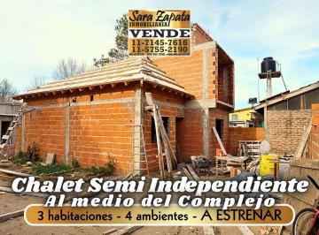 Casa de 4 ambientes Venta USD 55.000 · Chalet Semi Independiente 2 Dorm. 3 Amb a Estrenar Mar del Tuyú Vende Sara Zapata