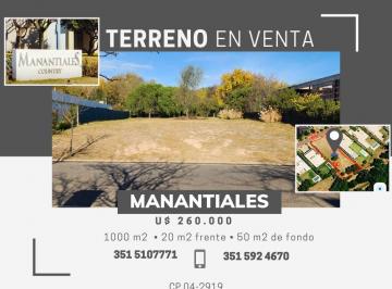 Terreno , Córdoba · Terreno 1000 m² en Manantiales Country