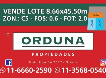 Terreno , Vicente López · Olivos - Venta Lote 8.66 X 45 Ideal Inversor