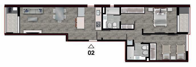 Departamento · 69m² · 3 Ambientes