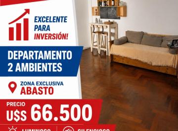 Departamento · 38m² · 2 Ambientes · Ideal Inversion! 2 Ambientes Zona Abasto!