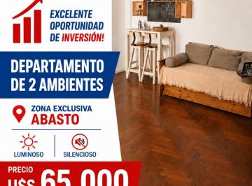 Departamento · 38m² · 2 Ambientes · Ideal Inversion! 65.000! 2 Ambientes Zona Abasto!