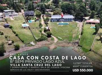 Casa · 600m² · 12 Ambientes · 1 Cochera · Venta Casa con Costa de Lago de 7 Habitaciones y 3276 m² de Terreno en Semi Privado Lago Azul