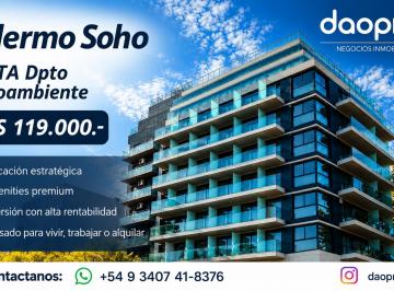 Departamento de 1 ambiente, Palermo · Departamento en Venta en Palermo Soho - Ubicación Premium - Full Amenities