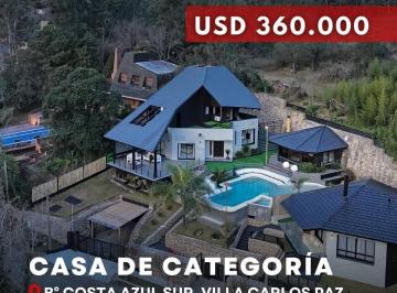 Casa · 300m² · 7 Ambientes · 1 Cochera · Venta Casa de Categoría de 2 Dorm. Piscina Playa, Jacuzzi en Costa Azul Sur - Villa Carlos Paz
