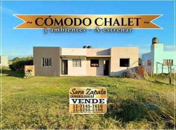 Casa de 3 ambientes, Mar del Tuyú · Chalet 3 Ambientes a Estrenar Mar del Tuyú Vende Sara Zapata Inmobiliaria