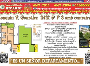 Departamento · 57m² · 3 Ambientes · Señor Departamento 3 Amb. a Estrenar con Balcon + Tza Propia