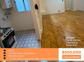 Departamento de 1 ambiente Alquiler $ 550 · Monoambiente en Alquiler.
