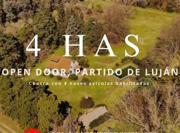 Casa · 212m² · 10 Ambientes · 2 Cocheras · Chacra de 4 Has en Open Door con Casa, Galpones y Piscina