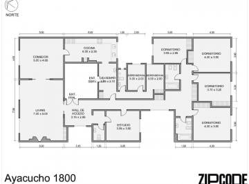 Departamento · 229m² · 7 Ambientes · 1 Cochera · Departamento en Venta en Recoleta 4 Dorm. Baulera y Cochera