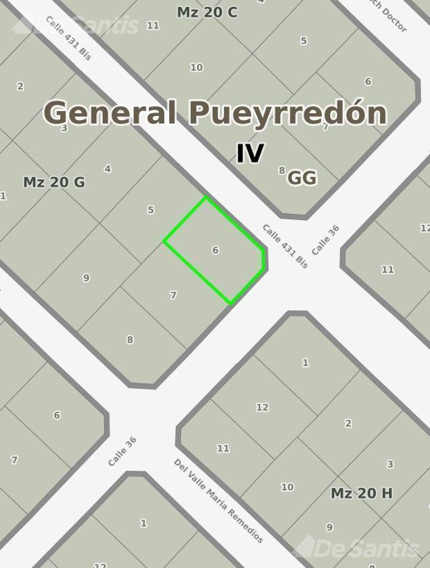 Terreno esquina en venta 657m² en Santa Rosa del Mar