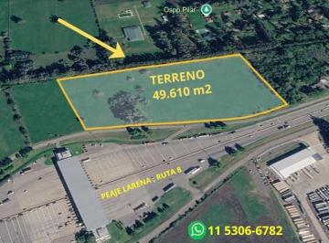 Terreno , Pilar · Dueño Vende 4,9 Ha Fracción Industrial Frente Al Peaje Larena, Pilar