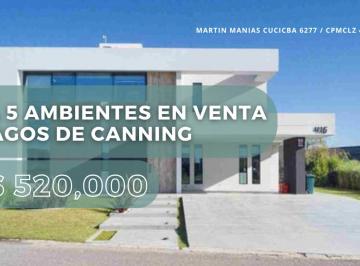 Casa · 250m² · 5 Ambientes · 2 Cocheras · Casa 5 Ambientes en Venta en Lagos de Canning