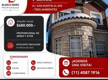PH de 3 ambientes, Quilmes · Alquiler PH Av San Martín Al 800 - Bernal