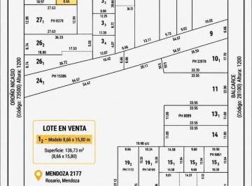 Terreno · 137m² · Lote en Venta | Mendoza 2100