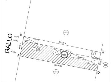 Terreno · 1168m² · 4 Ambientes · 3 Cocheras · Gallo 700, Lote de 322 m², Apto Para 1.134 m² Vendibles, Almagro/abasto