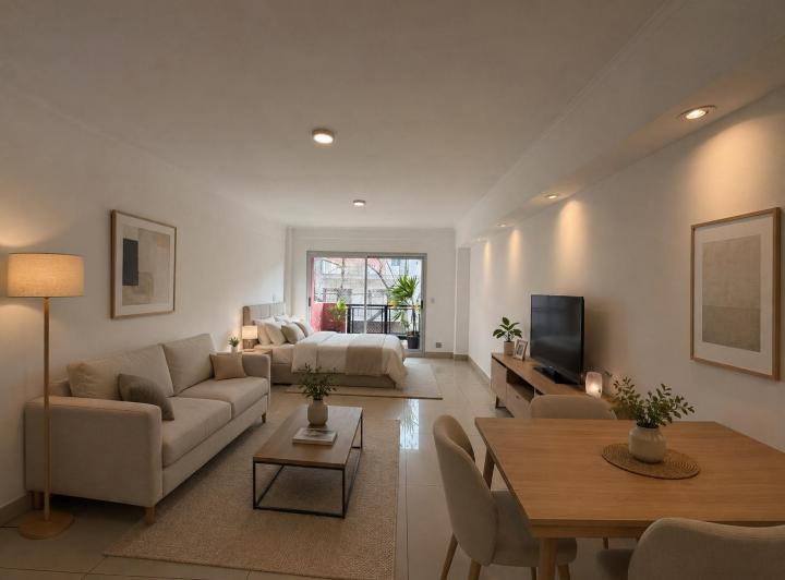 Departamento en Alquiler Anual en Nuñez Monoambiente con Balcon