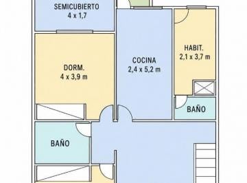 PH · 94m² · 4 Ambientes · PH 4a P1º Fte. Balc + Pat. C/lav. Espacio Aéreo Prop Sin Exp.