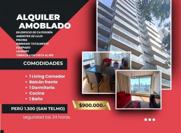 Departamento · 58m² · 2 Ambientes · Depto Amoblado 2 Amb,$900.000. -,c/amenities, Bcon Frente