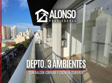 Departamento · 90m² · 3 Ambientes · 1 Cochera · Alquiler - Departamento de 3 Ambientes con Cochera - Almagro