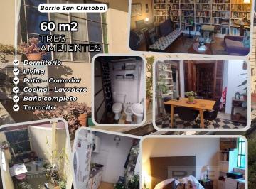 PH de 3 ambientes, San Cristobal · Alquiler Hermoso PH 3 Ambientes Sin Expensas, Terraza Propia, Reciclado