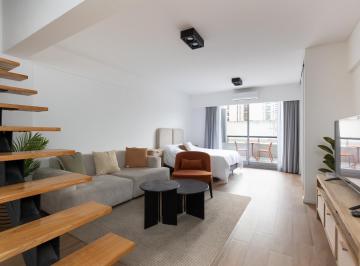 Departamento · 55m² · 1 Ambiente · Alquiler Temporal Monoambiente con Terraza Priv en Palermo