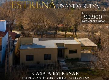 Casa · 115m² · 4 Ambientes · 1 Cochera · Venta Casa a Estrenar 3 Dorm. con 2 Baños y Pileta en Playas de Oro - Villa Carlos Paz