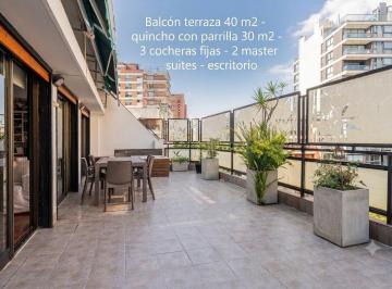 Departamento · 145m² · 4 Ambientes · 3 Cocheras · Gran Balcón Aterrazado. Jacuzzi· Quincho. Parrilla· 2 Master Suites. Escritorio· 3 Cocheras Fijas ·