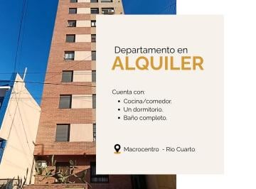 Departamento de 3 ambientes, Río Cuarto · Departamento en Alquiler | Zona Macrocentro