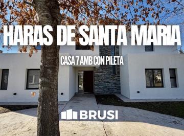 Casa · 291m² · 7 Ambientes · 4 Cocheras · Casa en Venta en Haras de Santa Maria - Las Lomas - 2 Plantas - Pileta
