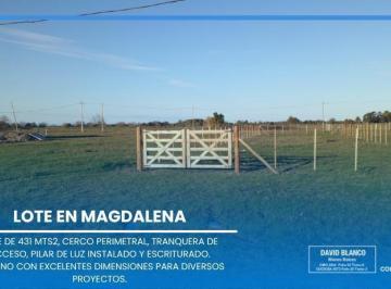 Terreno · 431m² · Venta – Lote de 431 m² en El Partido de Magdalena