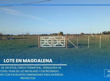 Terreno · 431m² · Venta – Lote de 431 m² en El Partido de Magdalena