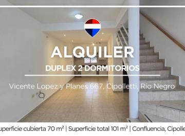Casa · 70m² · 3 Ambientes · 1 Cochera · Alquiler | Dúplex 2 Dorm. | Bº Arévalo