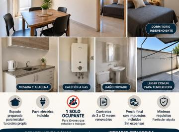 Departamento · 35m² · 2 Ambientes - TOM · Particular Alquilo Dtos de 1 Dormi en Stafe Capital