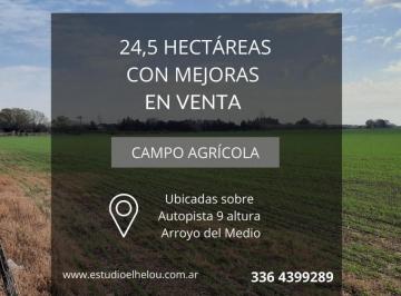 Campo · 24m² · Campo Agricola de 24,5ha con Mejoras