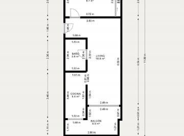 Departamento · 44m² · 2 Ambientes · Hermoso 2 Ambientes en Villa Devoto