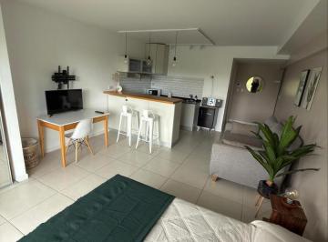 Cocina Integrada · Alquiler Temporario Monoambiente Bajo Belgrano Luminoso Sum Parrilla Laundry 2 Pax