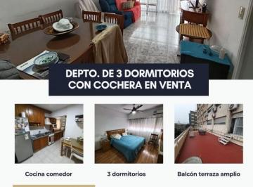 Departamento · 80m² · 5 Ambientes · 1 Cochera · Depto de 3 Dorm, Balcon Terraza y Cochera en Savio 41
