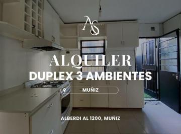 Casa · 68m² · 3 Ambientes · 1 Cochera · Alquiler Duplex 3 Ambientes con Patio, Cochera y Expensas Bajas - Muñiz