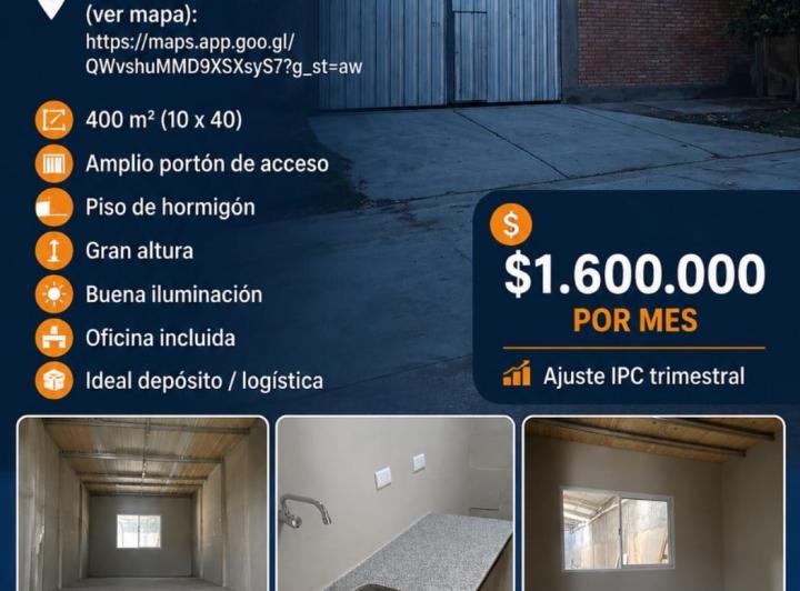 Bodega-Galpón · 400m² · 3 Ambientes