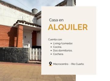 Casa de 4 ambientes, Río Cuarto · Casa en Alquiler - Macrocentro