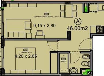 Departamento de 2 ambientes, Núñez · A Estrenar / 2 Ambientes