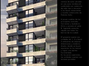 Departamento de 1 ambiente, Villa Crespo · Monoambiente Warnes 430 Departamento a Estrenar
