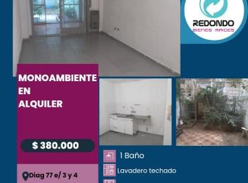 Departamento de 1 ambiente, La Plata · Alquiler de Monoambiente