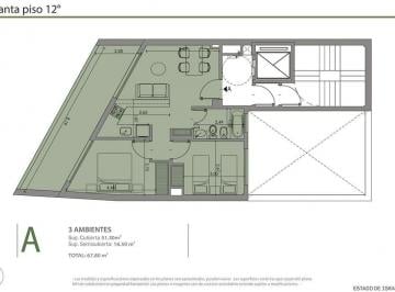 Departamento · 52m² · 3 Ambientes · Departamento de 3 Ambientes en Venta Almagro