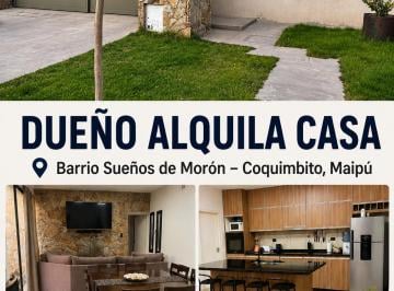 Casa de 3 ambientes, Coquimbito · Dueño Alquila Casa en Barrio Privado