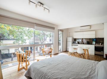 Departamento · 30m² · 1 Ambiente · Monoambiente Amoblado con Balcón en Alquiler Temporario en Almagro