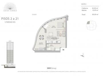 Departamento · 45m² · 2 Ambientes · Departamento en Venta en Puerto Madero, Capital Federal, Buenos Aires