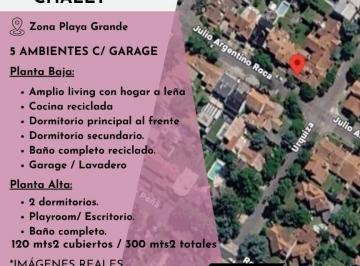 Casa · 200m² · 5 Ambientes · 1 Cochera · Chalet Venta 5 Amb. con Garage Barrio Playa Grande