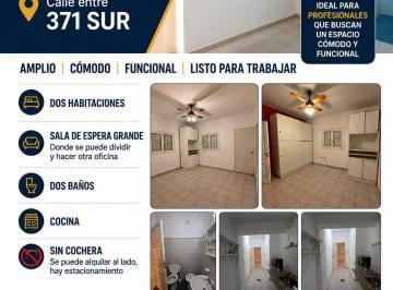 Oficina comercial en Alquiler de 4 ambientes · Alquiló Para Oficina o Consultorio. Calle Entre 371 Sur. Dos Habitaciones. Sala